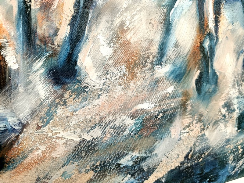Racing Horses Portrait Original Unique Oil Painting Signed Handpainted 24" x 32" gallery