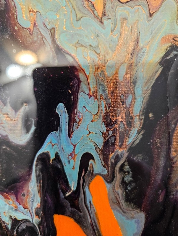 Abstract Resin Drip Painting Canvas - 12x16" gallery