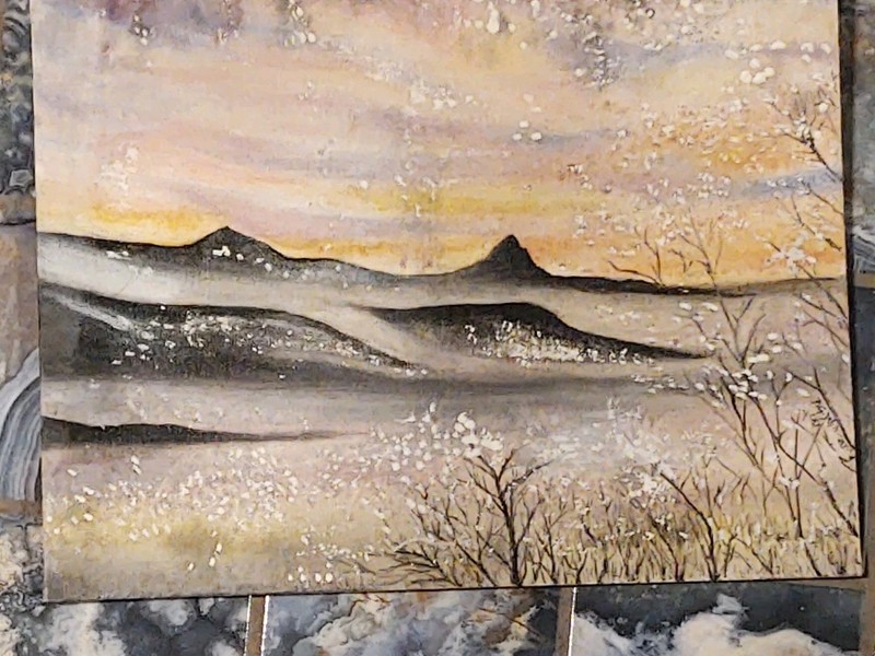 Original Painting Snow Storm Signed