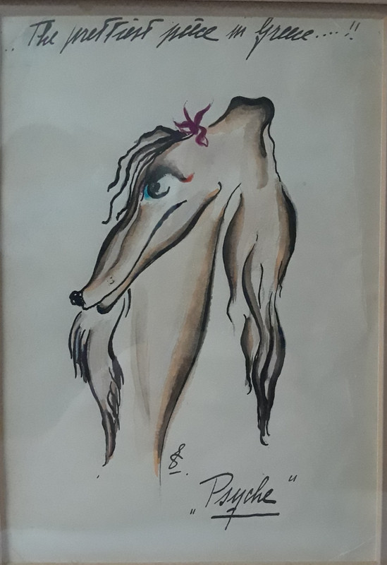 PSYCHE Art Framed Original Watercolor ...The Prettiest Piece in Grace...!! gallery