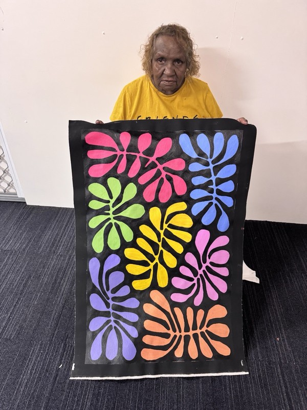 Debra Nangala McDonald 💕Aboriginal Art COA Supplied 97cm X 63cm DM3011-B gallery