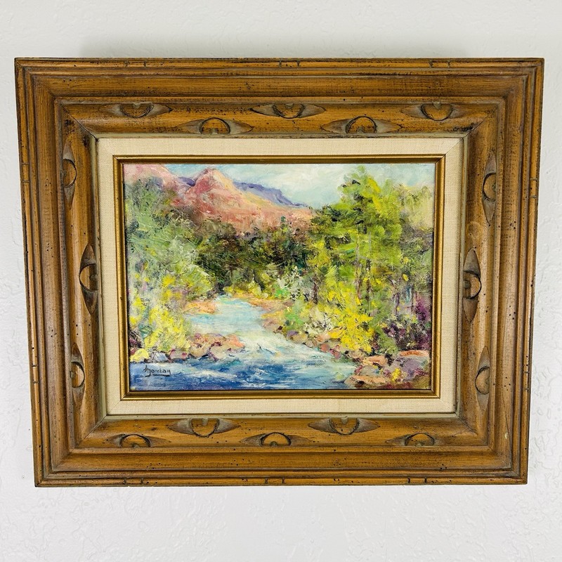 Helen Jordan Summer On The Creek Oil Painting Desert Landscape Mountains River
