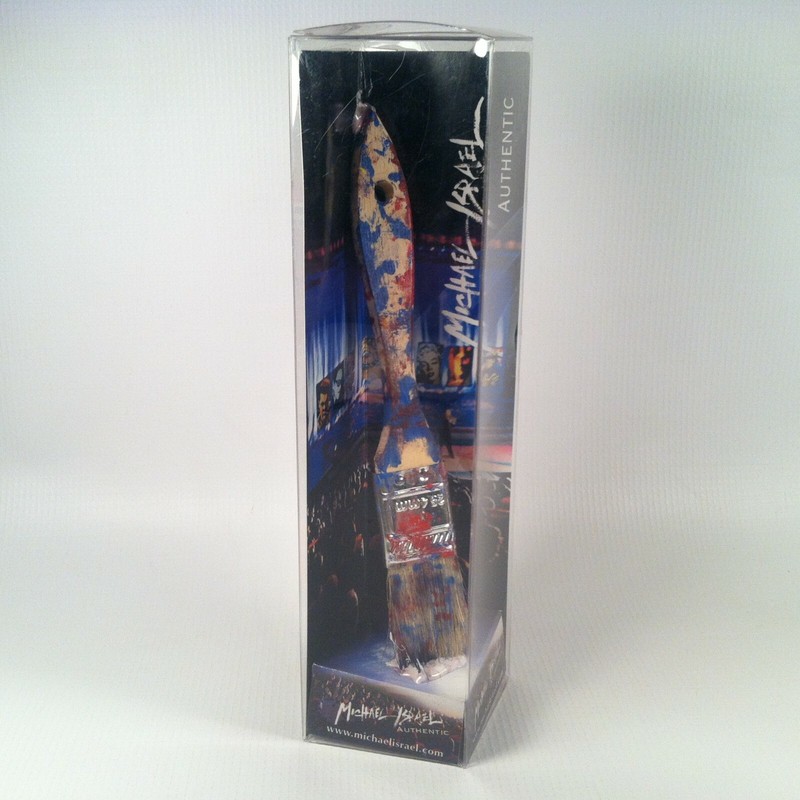 Michael Israel Authentic Paintbrush in Box Artist Used Paintbrush