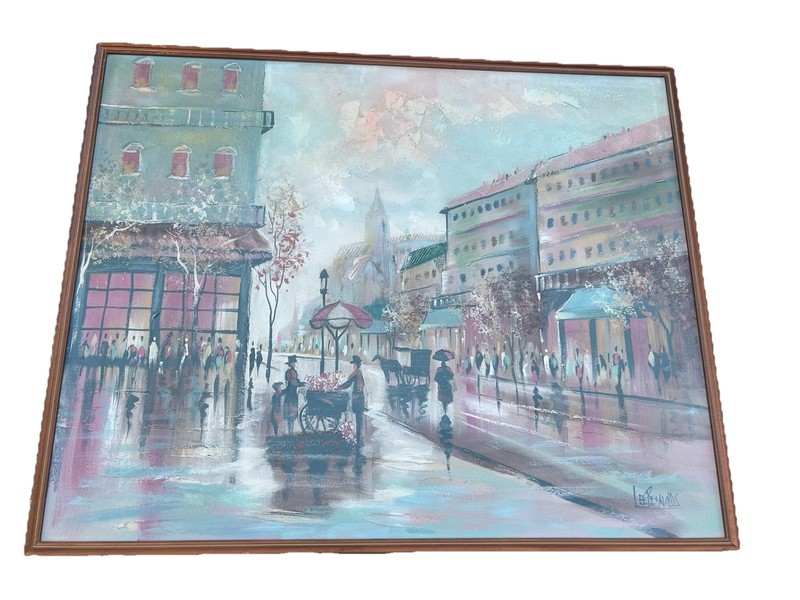 Lee Reynolds Original Signed Large Abstract Oil Painting 1960s, 41” X 51” 🖼️