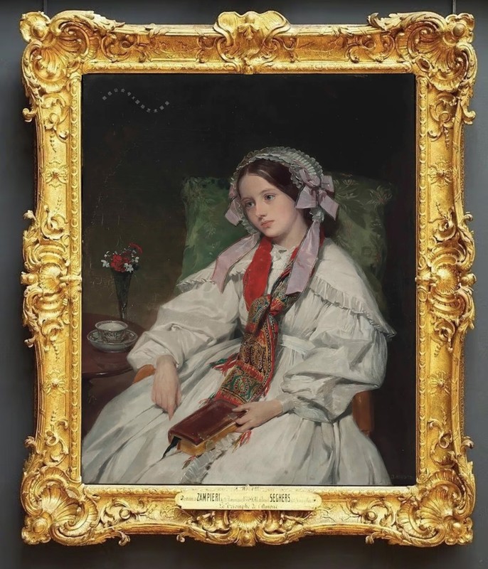 Hand-Painted Canvas Art for Home Decor Vintage female Portrait Oil Painting