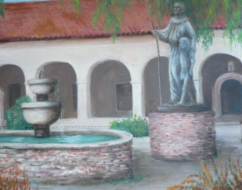 BEATRICE McEACHERN, MISSION SAN FERNANDO REY, CALIFORNIA LANDSCAPE IMPRESSIONIST gallery