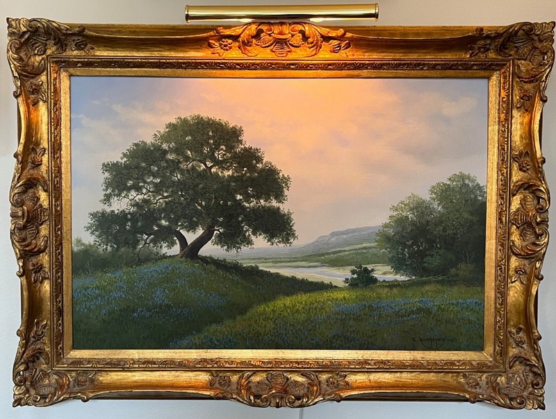 CHARLES SUMMEY OIL ON CANVAS LANDSCAPE ORIGINAL PAINTING FRAMED