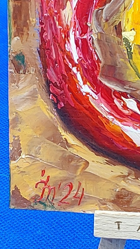 Chili Onion Garlic Original oil Painting Kitchen Decor For Her Handmade Wall Art gallery