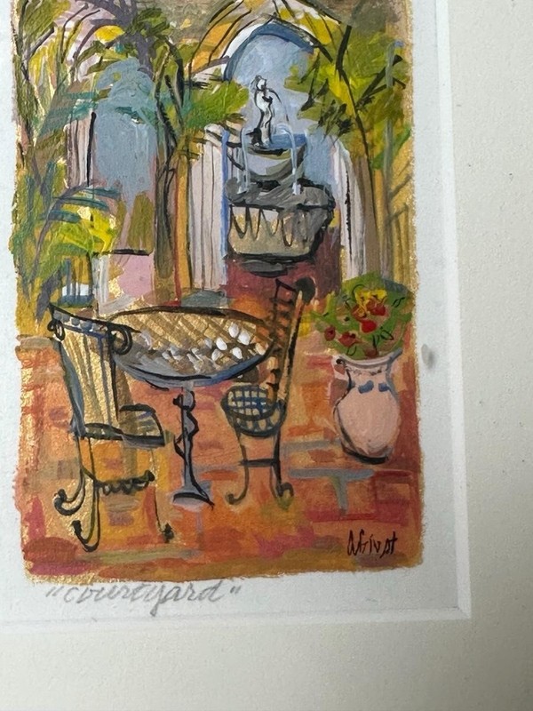 Amy Guist Watercolor Paining Matted and framed gallery