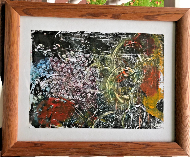 abstract medium sized monoprint