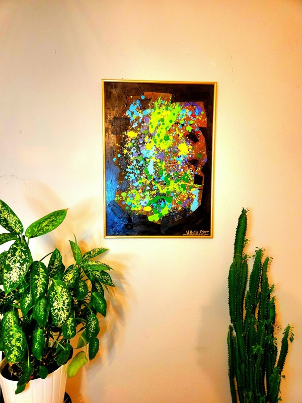Picture Art Abstraction Hand Painted Abstract Spray Art Acrylic 50×70 Art Colorful