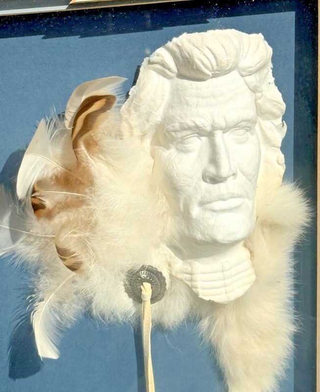 VTG Dressed Indian Head Raised 3D Paper Mold Casting 3 of 250 by Bill Coffelt gallery
