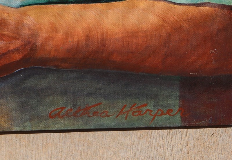 ALTHEA HARPER Dentist or Professor Holding False Teeth oil painting Unframed gallery