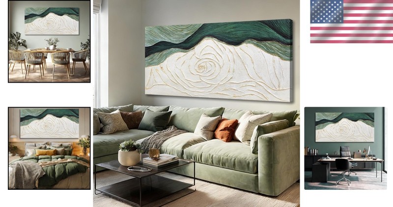 Stunning 29x58 Inch Hand-Painted Abstract Canvas Art - Perfect Gift & Decor gallery