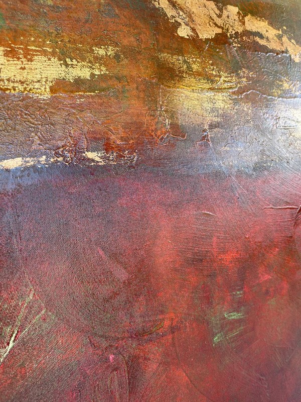40x40" Extra Large Abstract Colorful Paintings On Canvas Original Art | ILLUSION gallery