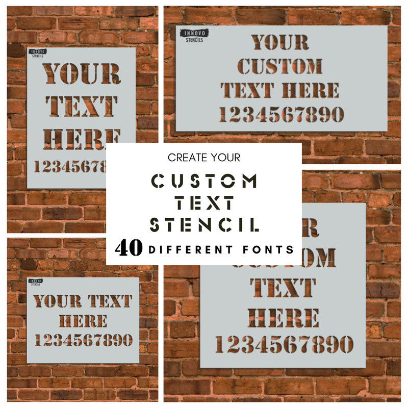 Custom Text Template Stencil