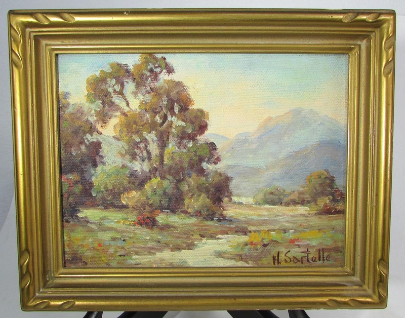 California Impressionist HERBERT SARTELLE 1885-55 Landscape Painting Plein Air 2