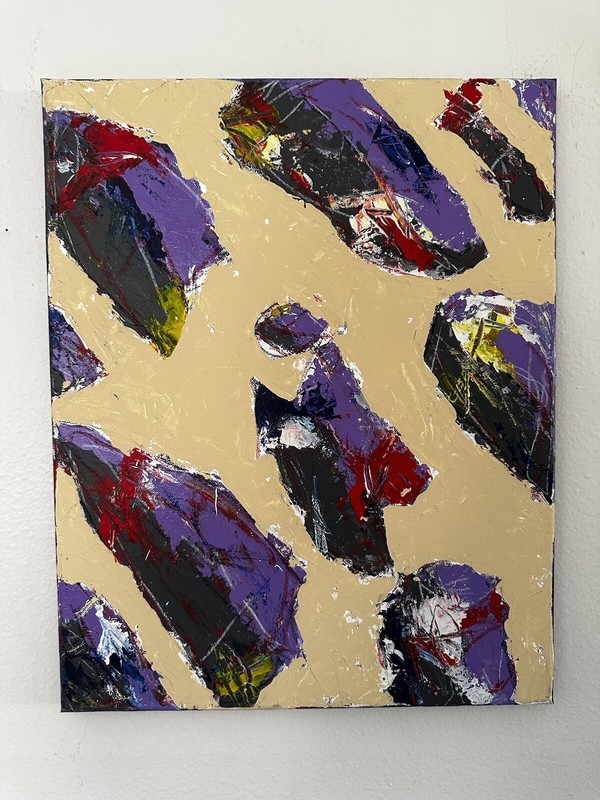 16×20 inch «Johnny Davis Abstract Acrylic on Canvas Painting – Original Artwork»