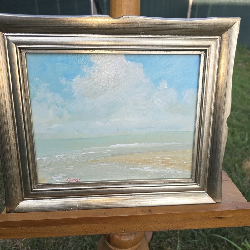 Seascape Ocean Painting Acrylic on Canvas Framed 13x11” Signed Original gallery