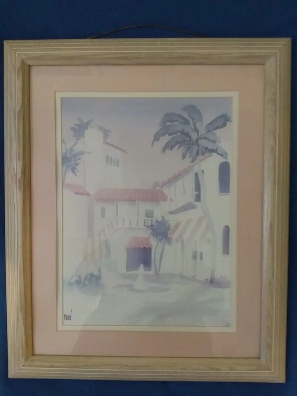 Picture Madden Wood Framed Design Eastern Aladdin Wall Hanging Glass Cover