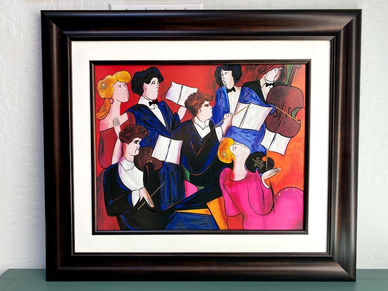 Linda Le Kinff Original Serigraph (Come’s With Frame)