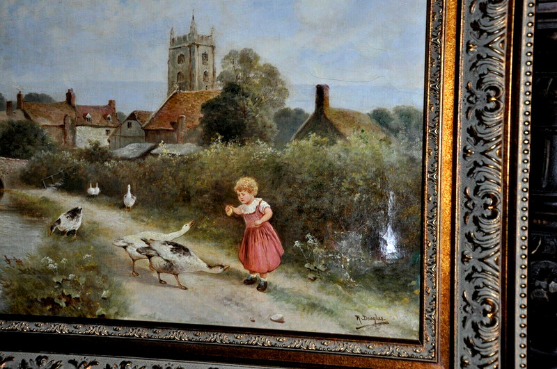 19th century well listed English Painter R.Douglas oil on Canvas gallery