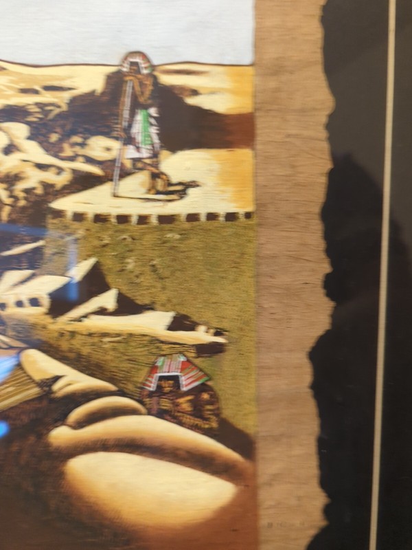 Original painting "Ramsees" wood bark art gallery
