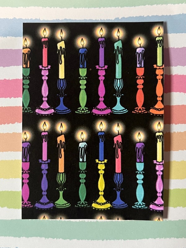 Candlelit Evening ACEO art card original, digitally painted print, 2.3»x3.3»