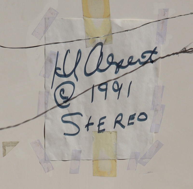 HERB ALPERT Original Abstract Acrylic painting on paper "STEREO" 1991 gallery
