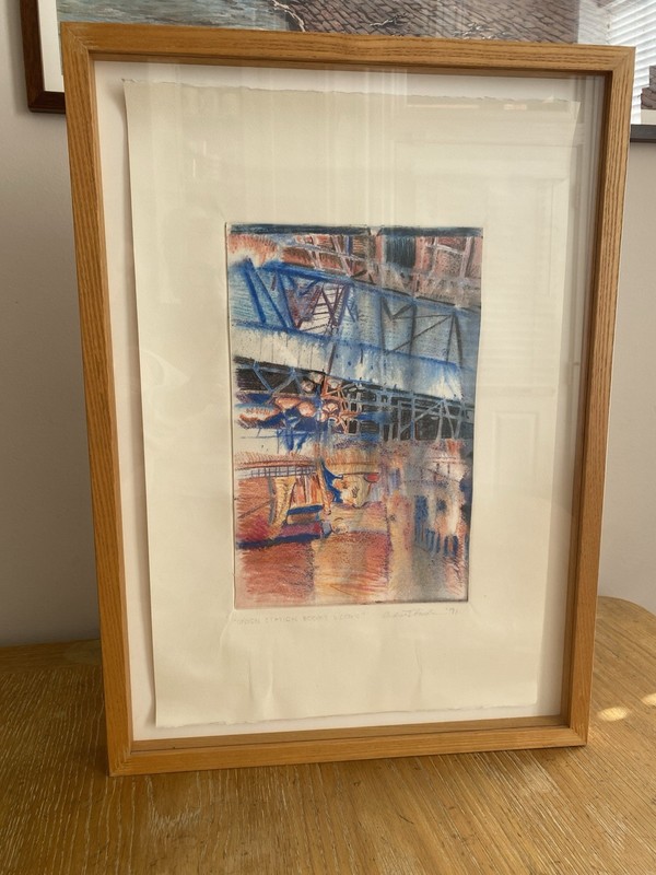 St Louis Union Station Boogie Woogie Original Signed Mixed Media Artwork 1991