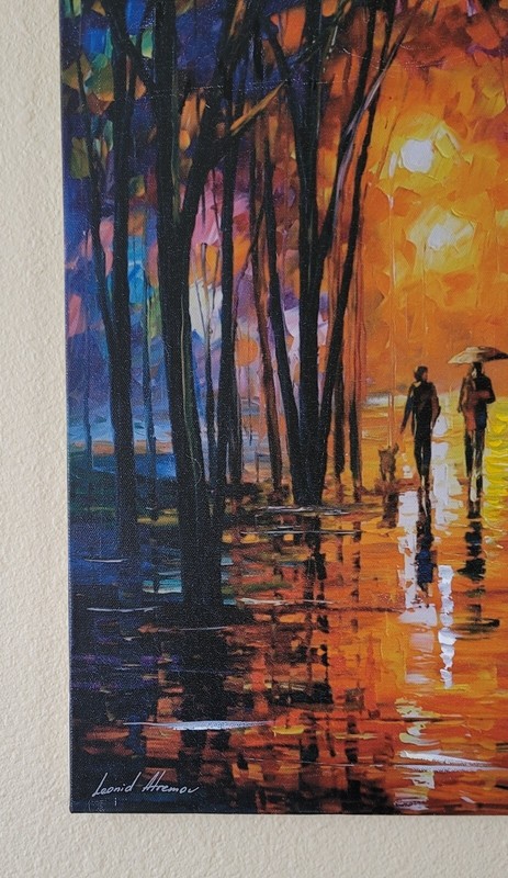 Afremov Giclee "Dark Park" Limited Edition 10 of 150 approximately 20"x17" gallery