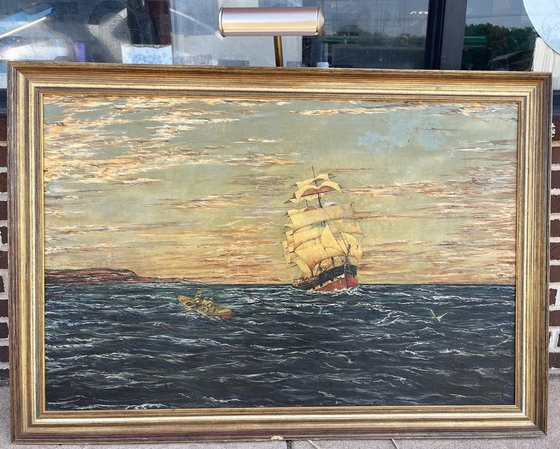 John D Banks 1906 Gorgeous Antique Framed Painting On Board Excellent Details