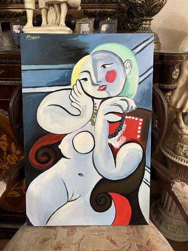 Pablo Picasso – Amazing Oil On Painting – Signed – Stamped – A1