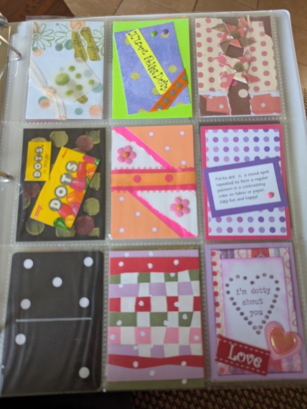 ACEO Art Cards Editions & Originals 9 Card Lot-Polka Dots theme 2006-2009