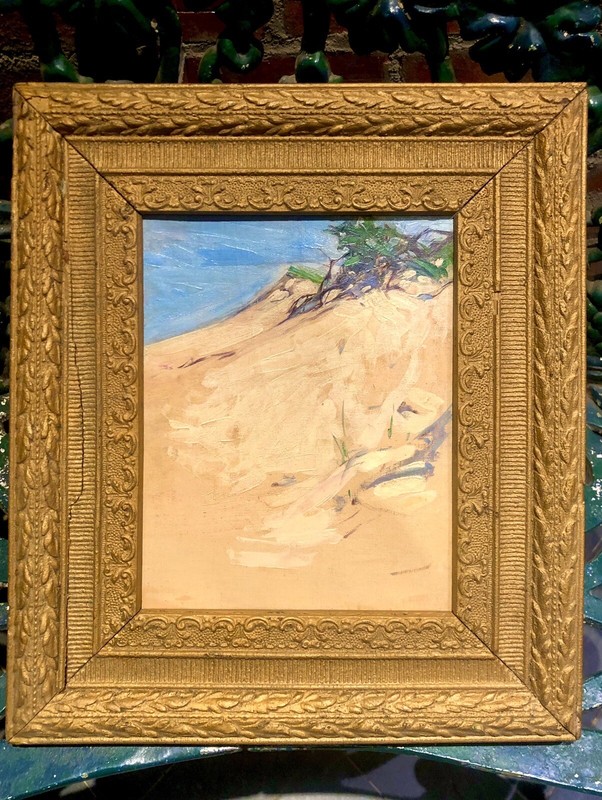American School 19c. Oil Painting Circle Of James Whistler Long Island Sand Dune