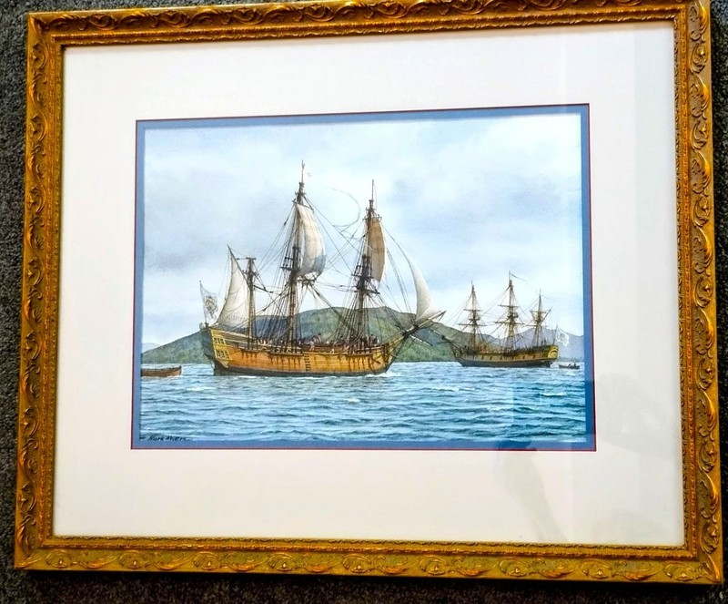 The Favorita & Princesa in Port Santa Cruz May 6, 1779 by Mark Meyers PPRSMA