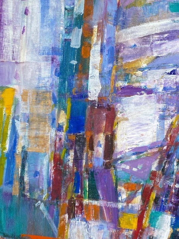 New York School Abstract #7 Expressionism Oil on Canvas Signed TOMCO 20" x 20" gallery