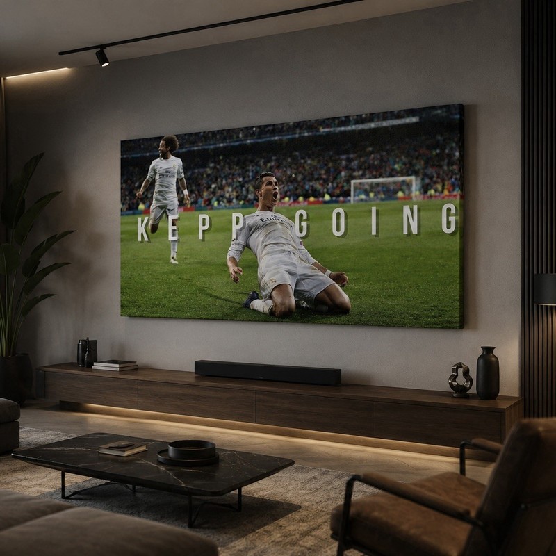 Cristiano Ronaldo “Keep Going” on Premium Canvas Painting: Ronaldo Motivation gallery