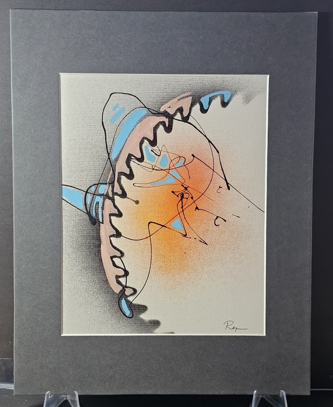 11×14 Abstract Painting Mick Jager by QC Local Artist Regan Hatfield
