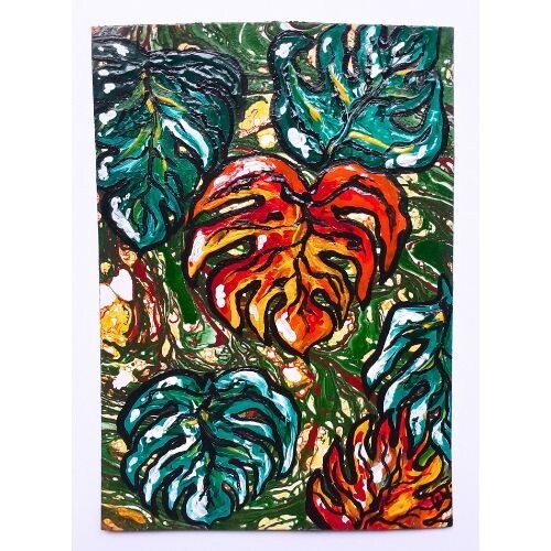 ACEO Original Leaves Abstract Pop Art Card Styles Hand Painting Acrylic NEW OOAK gallery