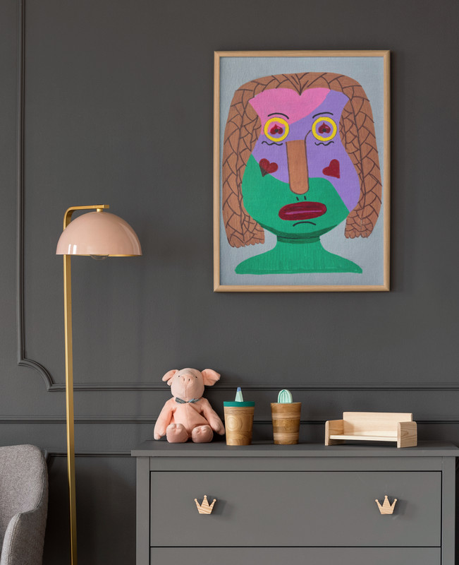 Original Lucelia Wildroot Tribe Painting - Ethnic Folk Art Character - Series 1 gallery