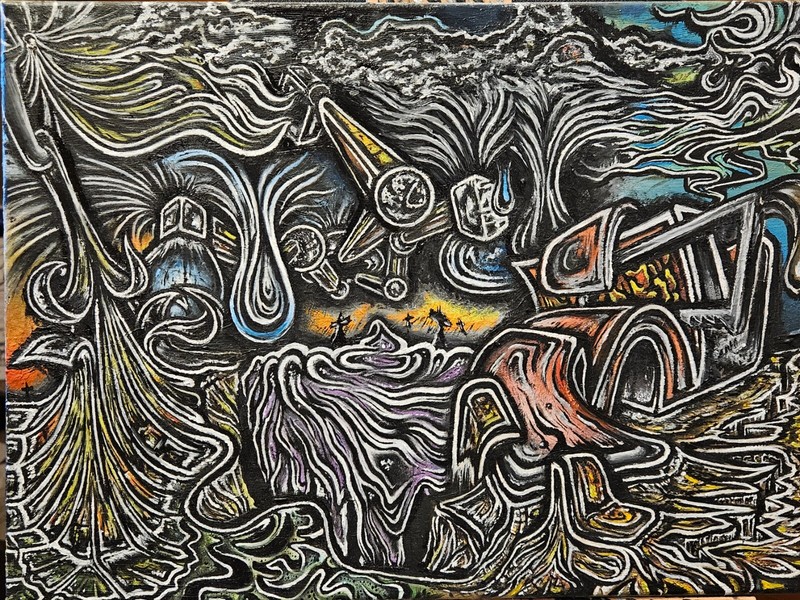 Original Oil Painting Titled «A State or Delirium No. 1» by Dylan Wilson