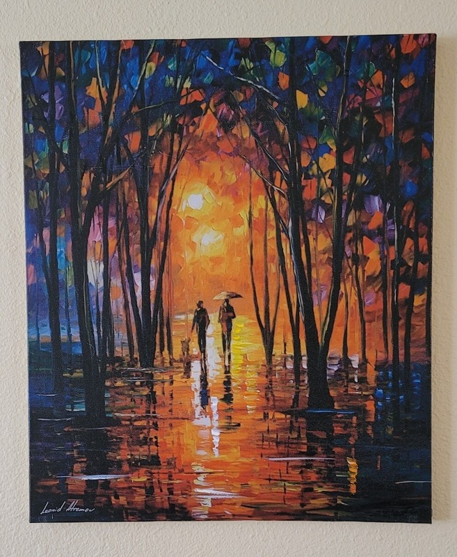Afremov Giclee "Dark Park" Limited Edition 10 of 150 approximately 20"x17"