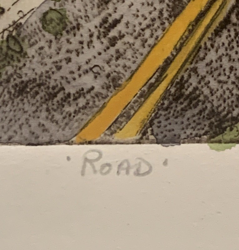 Watercolor Artist Proof "Road" Signed by Artist on Art Card Stock 3-18" x 4-1/8" gallery