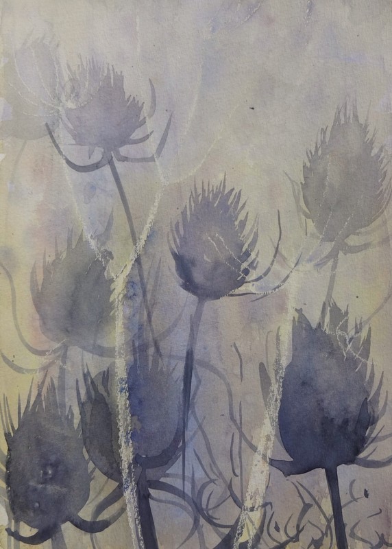 GERRY MILLER Floral. Watercolour Painting.21x29cm