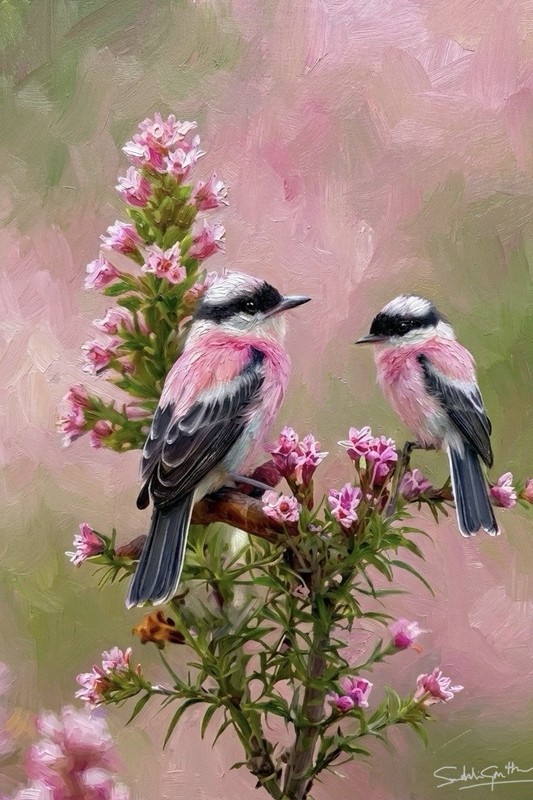 Art “Pretty In Pink” Original Large Oil Painting Luxury Home Gift Wall Art Love