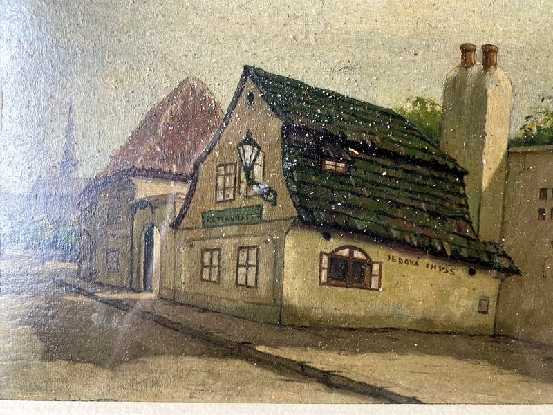 ::ÖLGEMÄLDE HAUS BAROCK GASTWIRTSCHAFT TSCHECHIEN TSCHECHEI UM 1900 ALTSTADT gallery