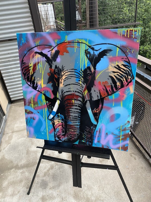 “Steps” Acrylic Canvas Painting 32” X 32”