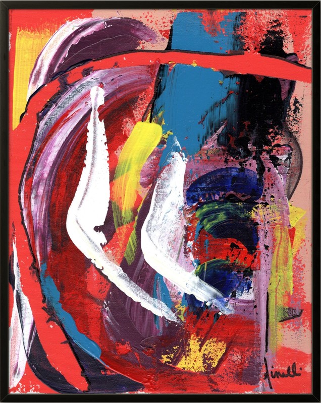 FINELLI ORIGINAL Abstract Expression Acrylic Modern Bold High Art 11×14 COA G12U