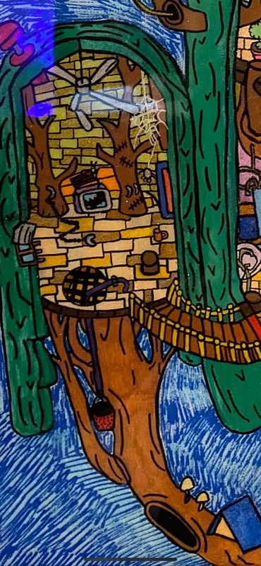 Handpainted Glossed Adventure Time Treehouse gallery